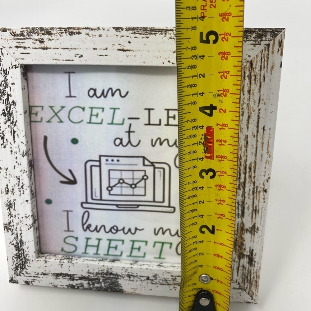 Rustic White Picture Frame with Humorous Print - Picture 2 of 6